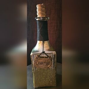 Cynthia Rowley Gold and Black Holiday Decor Bottle